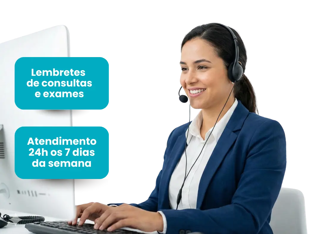 Atendente com headset